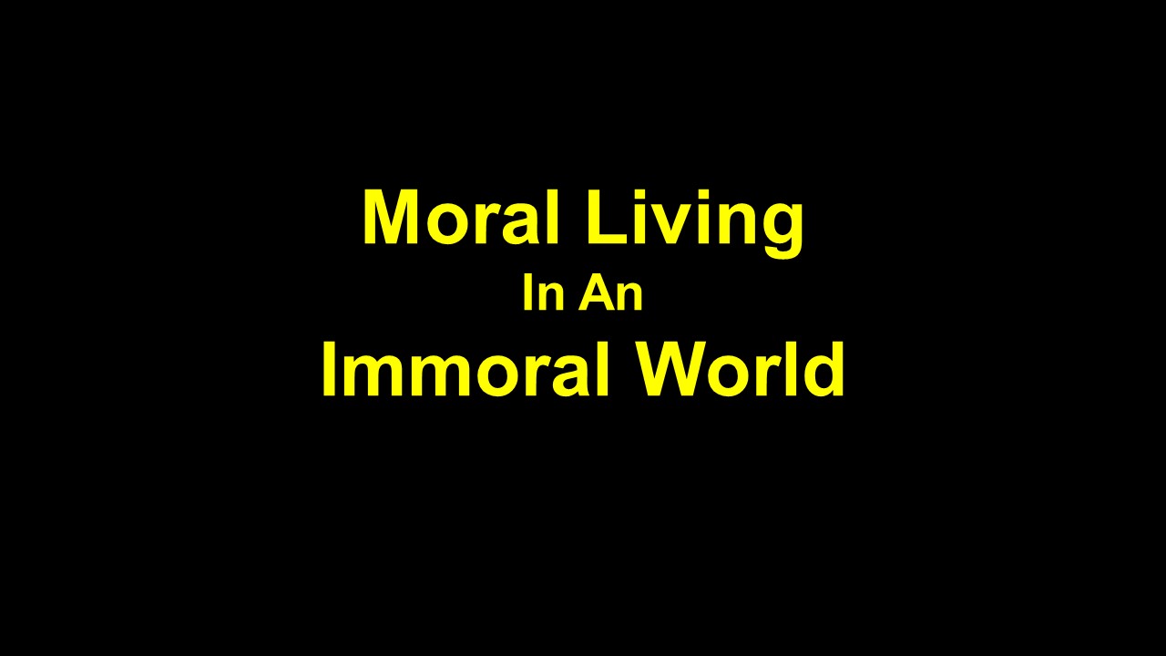 Moral Living In An Immoral World